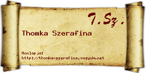 Thomka Szerafina névjegykártya